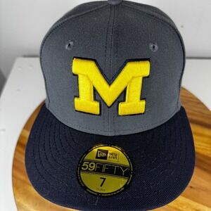 New Era 59FIFTY Michigan Wolverines M Logo Fitted Hat Size 7